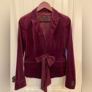 Ann Taylor Maroon velvet blazer/jacket
